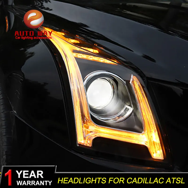 Стайлинг автомобиля светодиодный корпус для фар Cadillac ATS 2014 2015 2016 ATSL LED H7 hid Q5