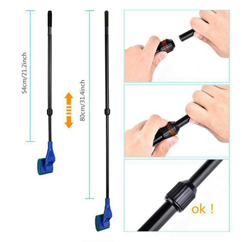 

1*Aquarium Cleaning Tool Fish Tank Cleaning Tool Kit Aquarium Algae Vacuum Gravel Cleaner Brush Set