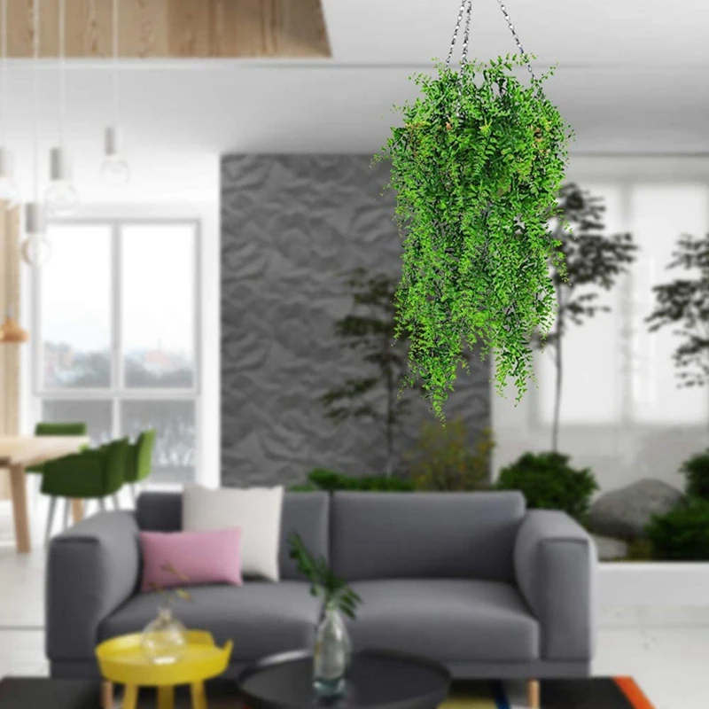 

NEW-2PCS Artificial Plant Ivy Decoration Plastic Greenery Home Wedding Decoration Wreath