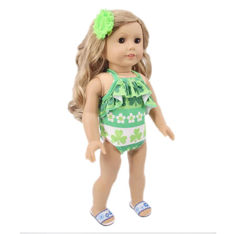 Принцесса кукольная одежда для купания для девочек, = купальники+ украшение для волос аксессуары для волос резинки для волос для 18-дюймовой куклы 43 см для ухода за ребенком для мам, куклы, поколение, подарки