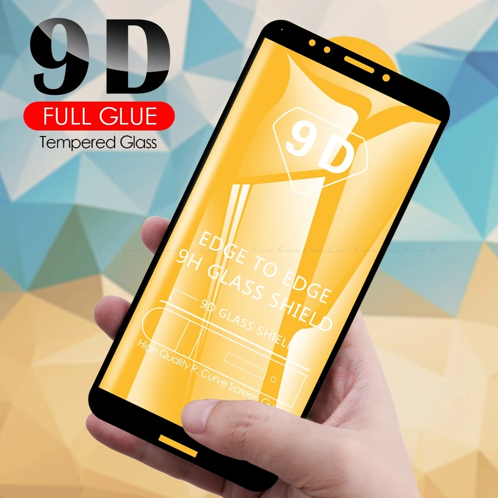 Protector de pantalla de vidrio templado 9D para Huawei Honor 9A 9C 9S 9X Lite 8X 8S Prime 2020 Pro, pel&iacute;cula protectora de cubierta completa, 10 Uds.-0