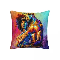 throw pillow covers african queen and king crown black girl decorative zipper square pillowcase covers for sofa bedroom car home