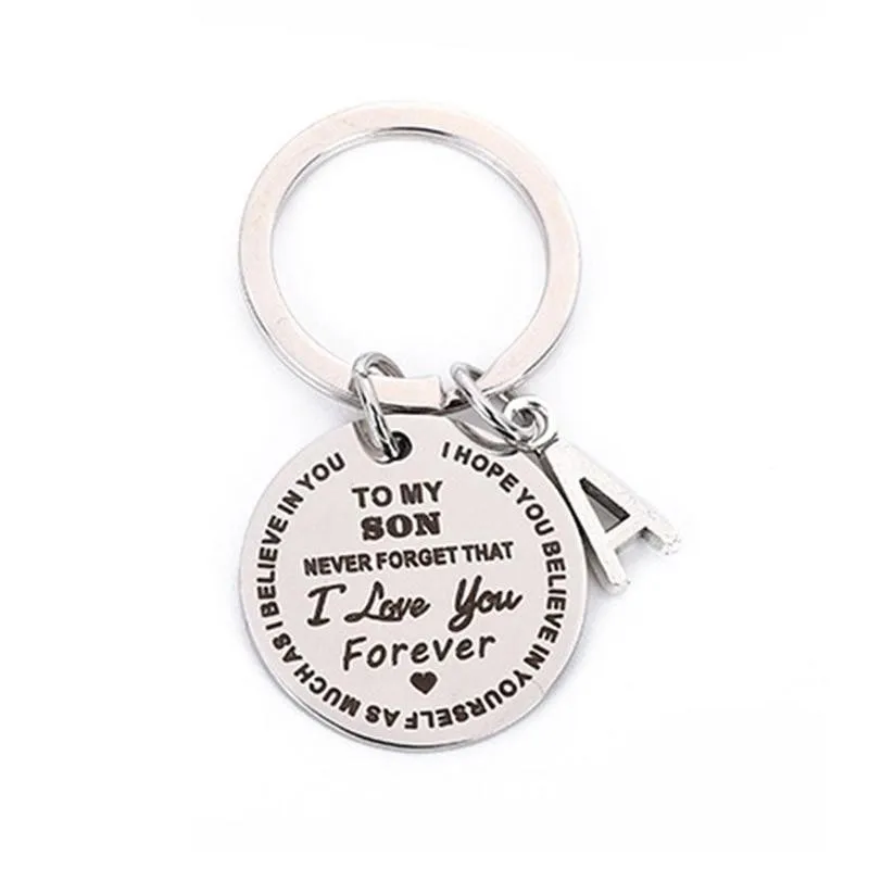 

Lettering Keychain To My Daughter Pendant Charm Key Ring Accessions Mother Keychain Jewelry Daughter And Gifts
