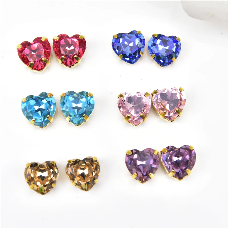 K9 стекло Кристалл Опал 10 мм Сердце Форма Классическая жира квадратный 15 шт.