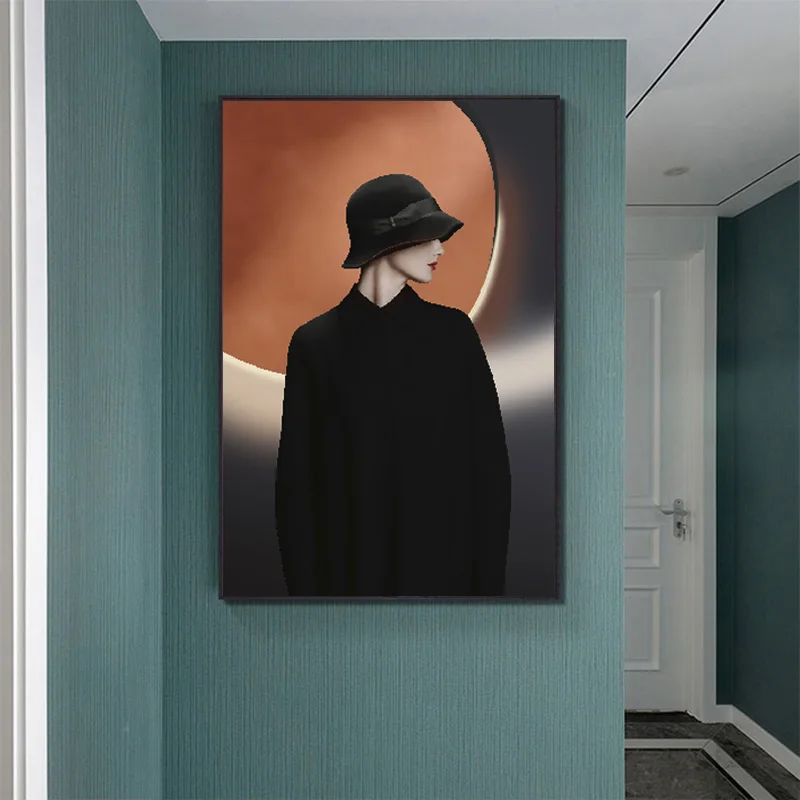 Холст для живописи абстрактная Скандинавская плакаты портреты и принты Черный