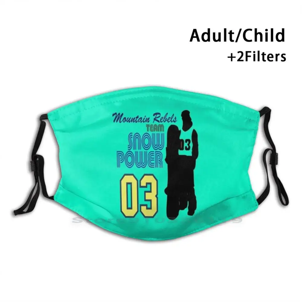 

Snowboarding : Life’S A Mountain , Not A Beach. Print Reusable Pm2.5 Filter DIY Mouth Mask Kids Snowboarding T Shits Suvernirs