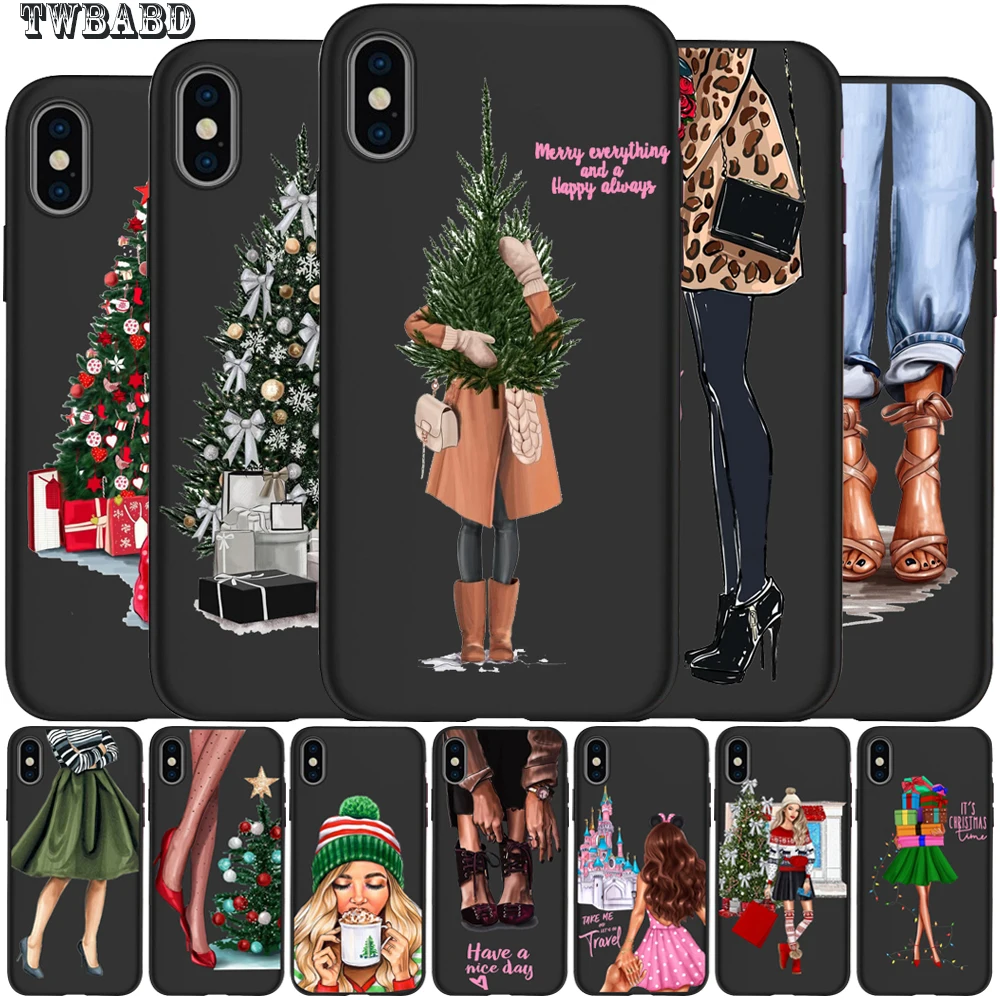 Для iphone 11 Pro Max Рождественская Елка роскошный модный чехол для девушек 8 7 X XS XR 6 Plus 5s