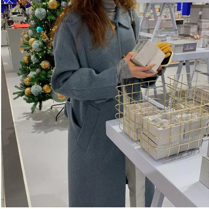 Новинка осенне-зимняя женская одежда тонкое шерстяное пальто в иностранном