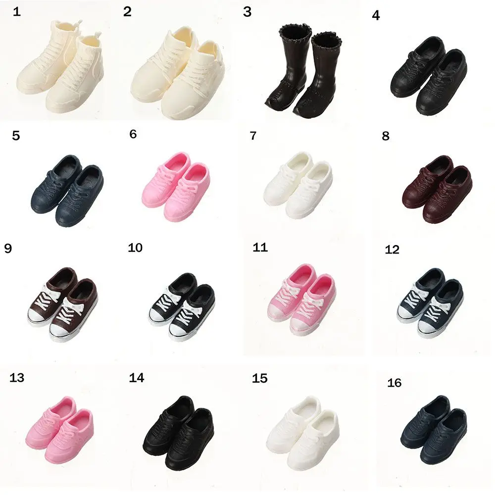 Fashion Shoes For 16cm Dolls 1/3 1/4 Doll Soft Plastic Sneakers PVC Casual Fit Foot Length 2~35cm Accessories | Игрушки и хобби