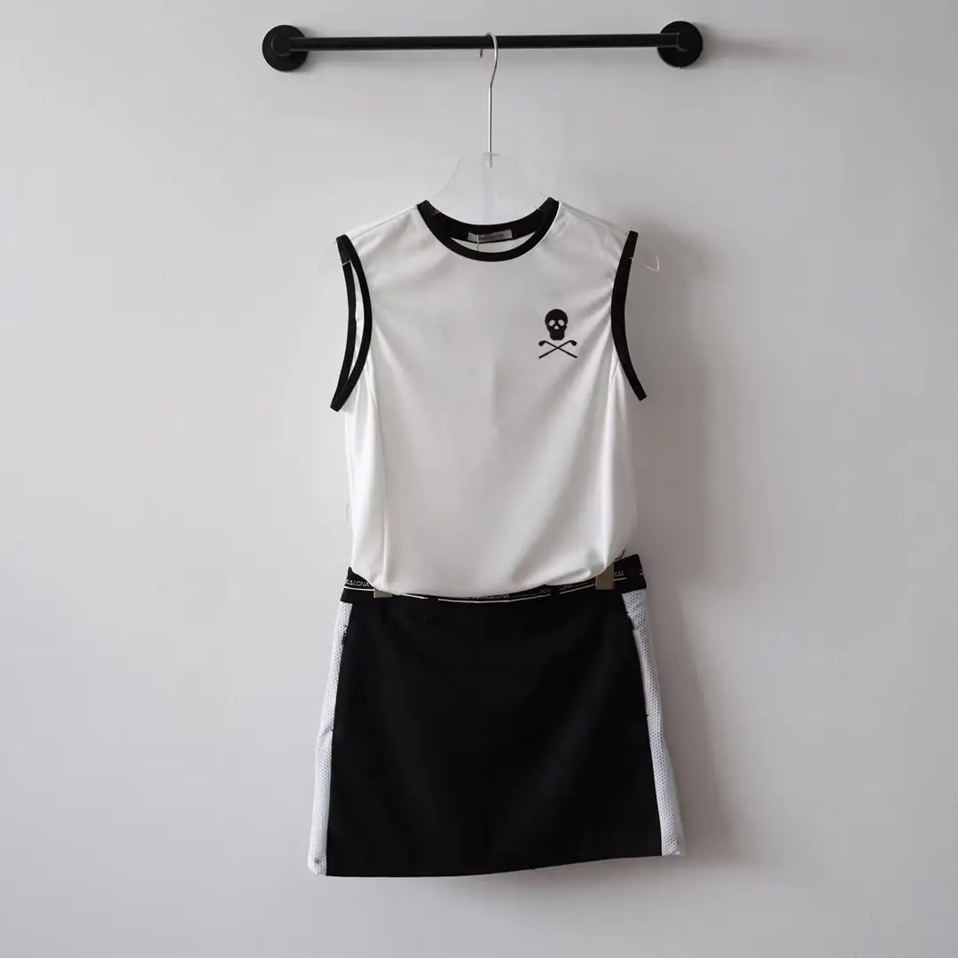 

Summer Marklona Fashion Women Sleeveless Shirt Golf Sportswear Quick-drying Wicking And Breathable Ladies Vest Round Neck Slee