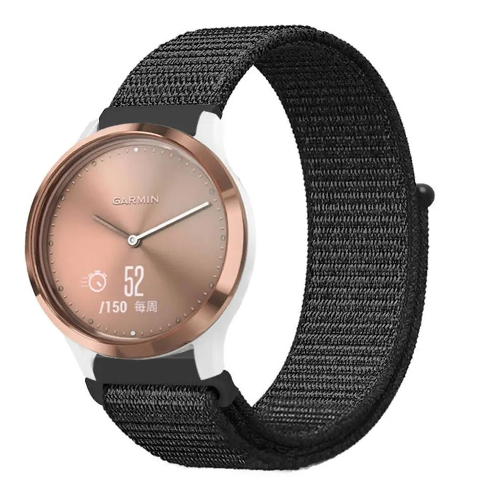 Для Garmin VIVOMOVE HR Смарт часы нейлон сменный ремешок на запястье 20 мм спортивные