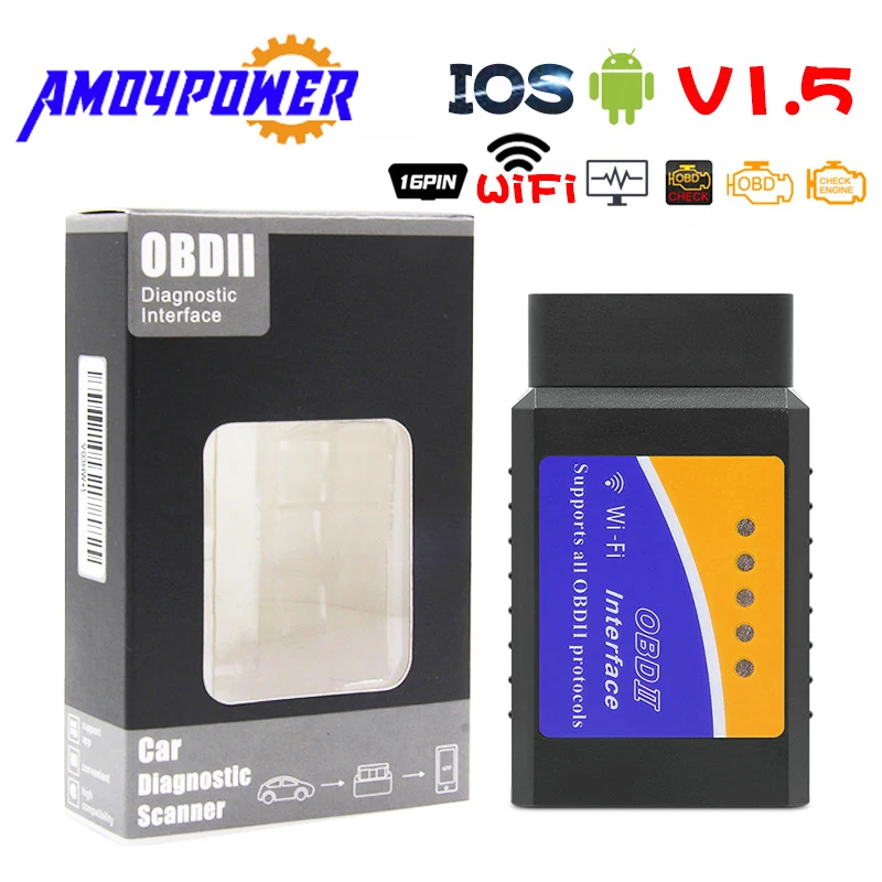 Диагностический сканер OBD2 Wi-Fi адаптер для считывания кодов улучшенная версия