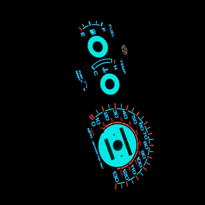 DASH EL Glow Gage for Nissan Sentra 91-92 non-tacho MPH version 2-stage reverse glow
