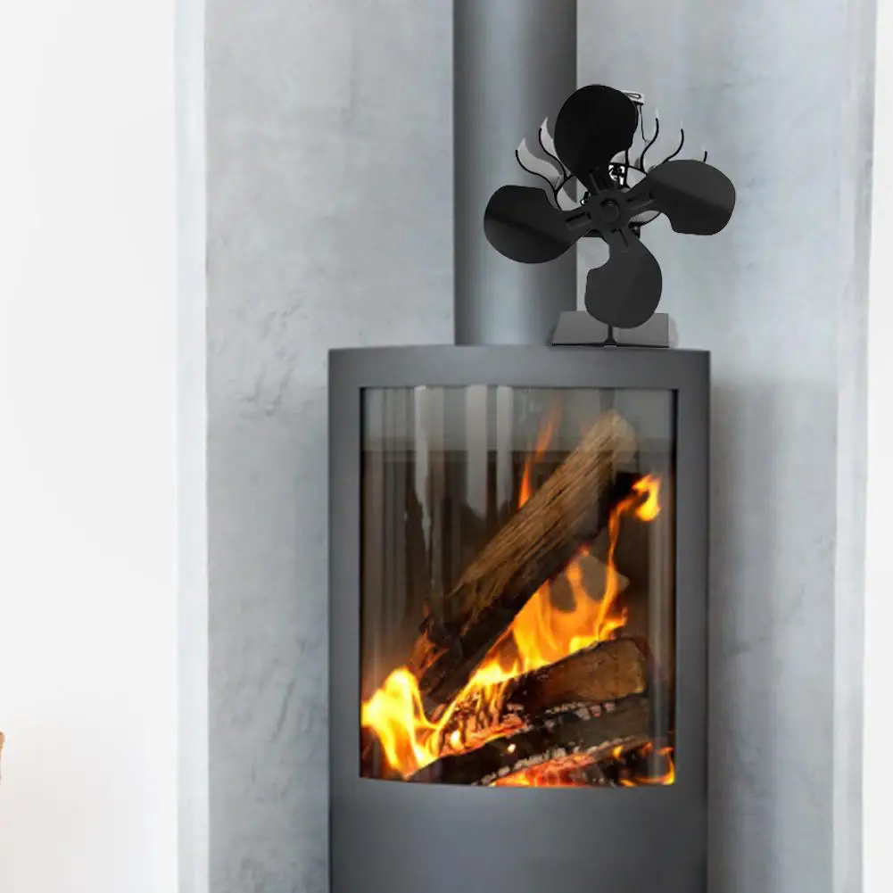 4-Лопастной горячий вентилятор для плиты для древесины/бревен горелки/камина с тепловым питанием Эко Плита Верхний вентилятор до 752 F