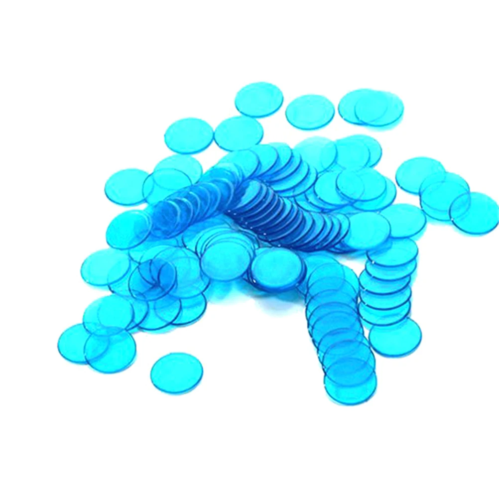 20/30/40/80pcs Transparent Counters Counting Bingo Chips Plastic Markers Bingo Supplies Poker Chips Casino Bingo Markers Token