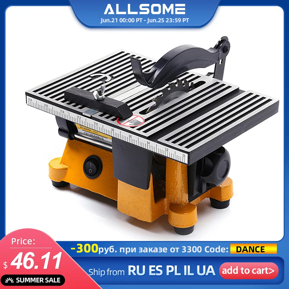 Многофункциональная мини пила ALLSOME 220 В для резки дерева меди алюминия 4 &quotмини