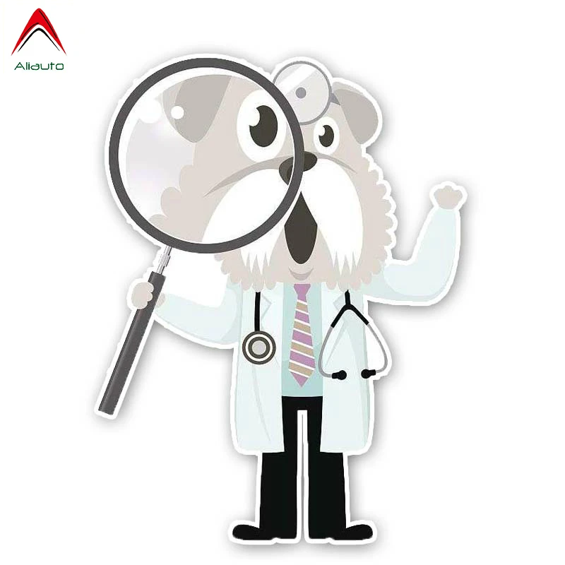 Забавная Автомобильная наклейка Aliauto Собака с увеличительным стеклом аксессуары
