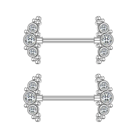 NORDVEST Кольца для пирсинга сосков из стали 2 шт.