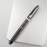 luxury metal 07 fountain pen gun gray black camellia iridium ink pens stationery student office school supplies