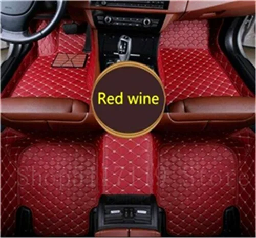 Wine red Автомобильные коврики для ног роскошные кожаные Коврики для TOYOTA BENZ Mazda CX-5 3 Ford hyundai land cruiser Volkswagen Skoda Nissan - Название цвета: Wine red