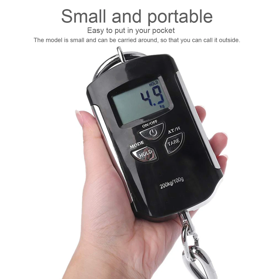 Мини портативные подвесные крановые весы 200 кг/100 г цифровые большой