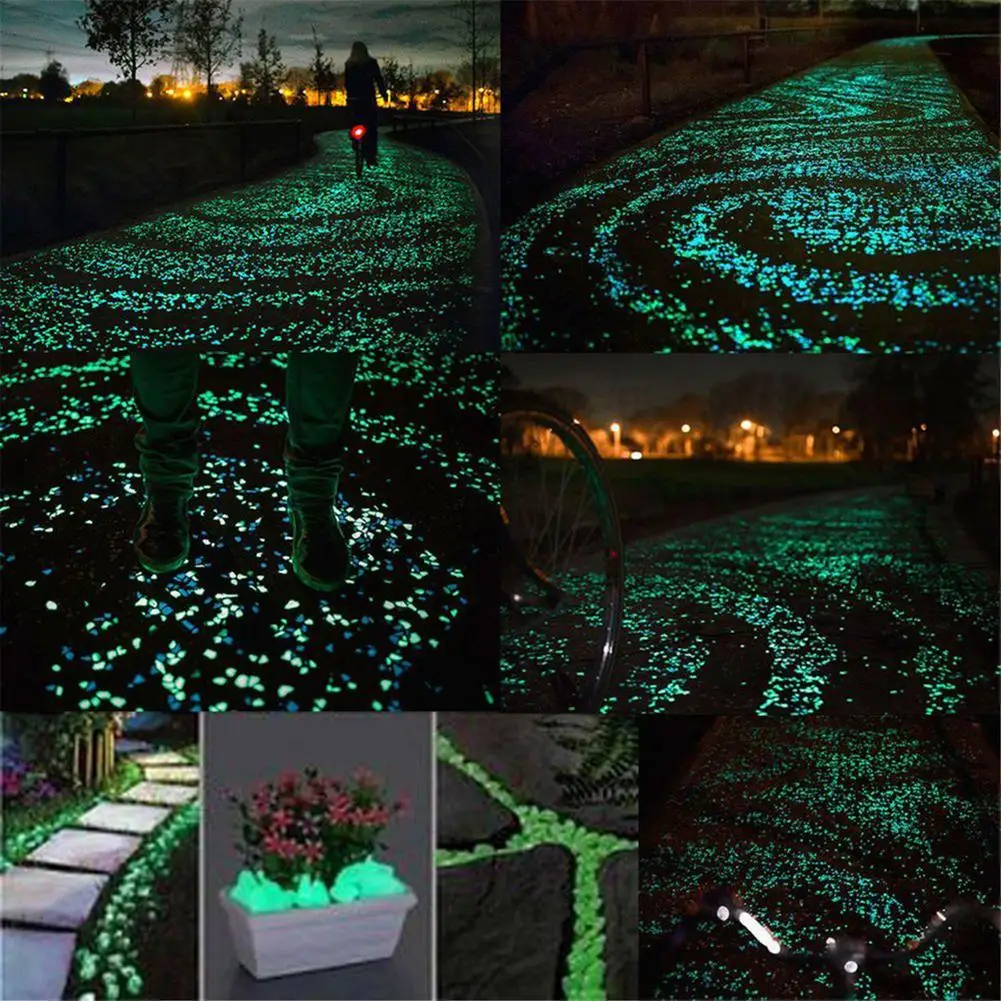 

Luminous Stones Blue Green Mixed Luminous Stones Aquarium Pebbles Glow In Dark Decorative Pebbles Garden Decor Party Home Decor