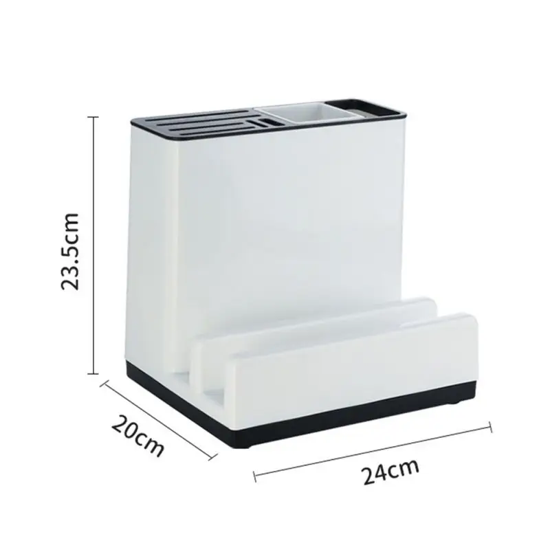 

Kitchen Utensil Plastic Scissors Knife Holder Cutting Board Holder Draining Rack Storage Shelf Organizer Chopping Knife Rack
