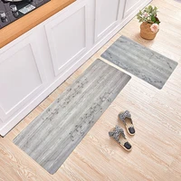 modern kitchen floor mat 3d printed simulation wood grain doormat bathroom entrance anti slip long strip balcony bay window rugs