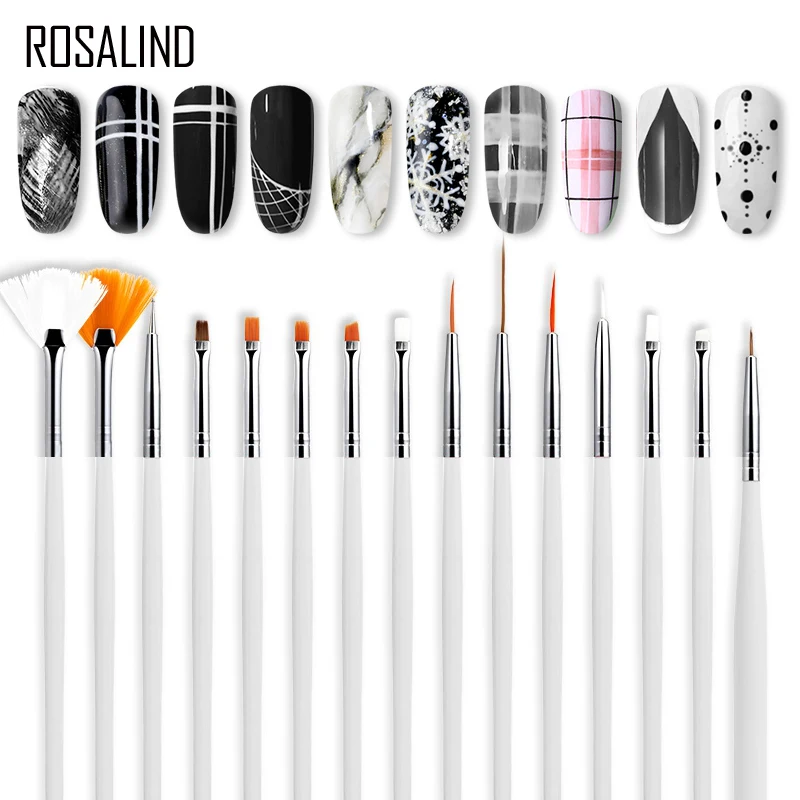 Набор кистей ROSALIND для ногтей кисти акрилового 3D-дизайна инструмент маникюра