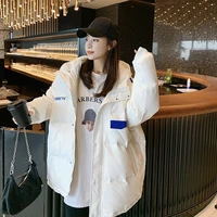 white duck winter clothes new ins harajuku korean down jacket student middle and long parker female