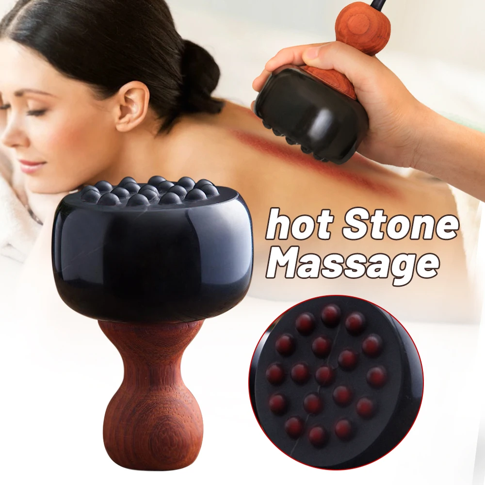 

Electric Hot Stone Back Massager for Body Anti Cellulite Gua Sha Slimming Massage Spa Arm Leg Fat Burning Heating Pain Relief