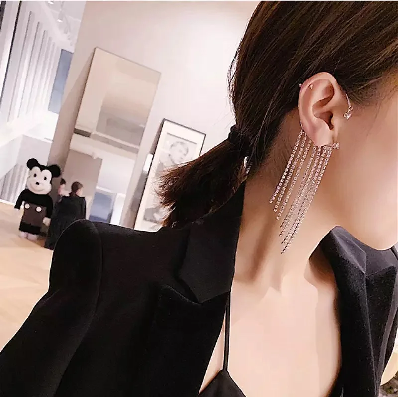 Европейская и американская личность новые преувеличенные серьги с кисточками