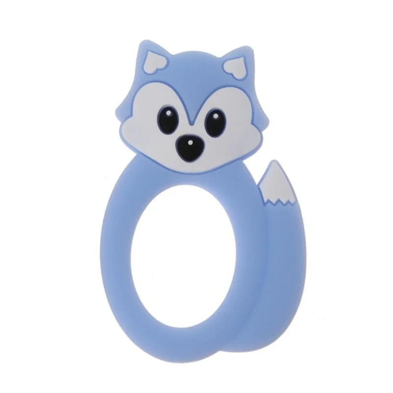 Babi кольцо для прорезывания зубов в виде лисицы из мультфильма силиконов бусов