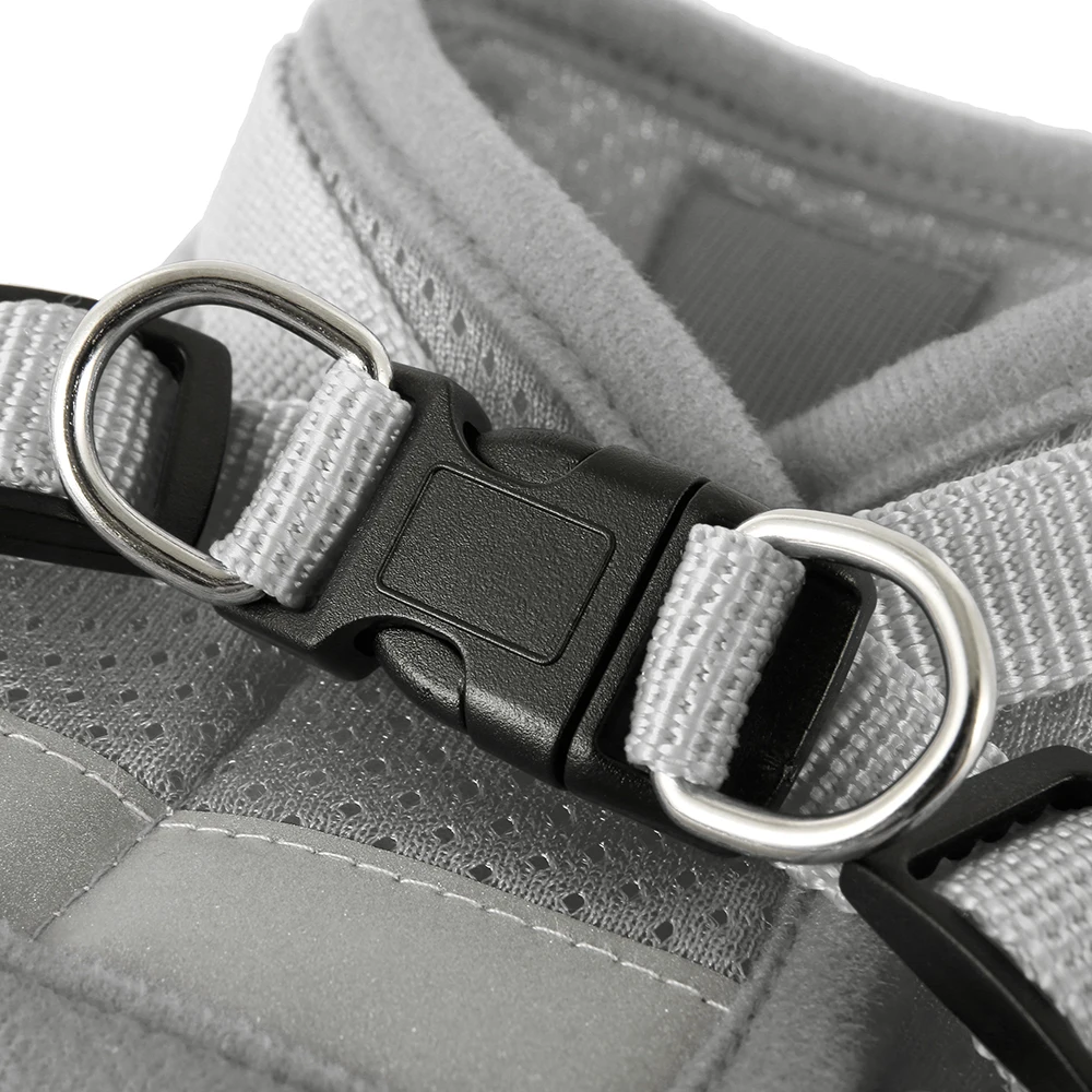 Safety Pet Dog Harness and Leash Set Small Medium Dogs Nylon Mesh Puppy Cat Harnesses Vest Reflective Walking Lead Sets | Дом и сад