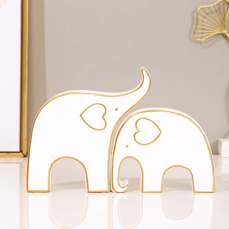 

Статуэтка слона, фигурка животного из смолы, скульптура для украшения гостиной, входа, телевизора, винного шкафа, офиса, скандинавский Декор...