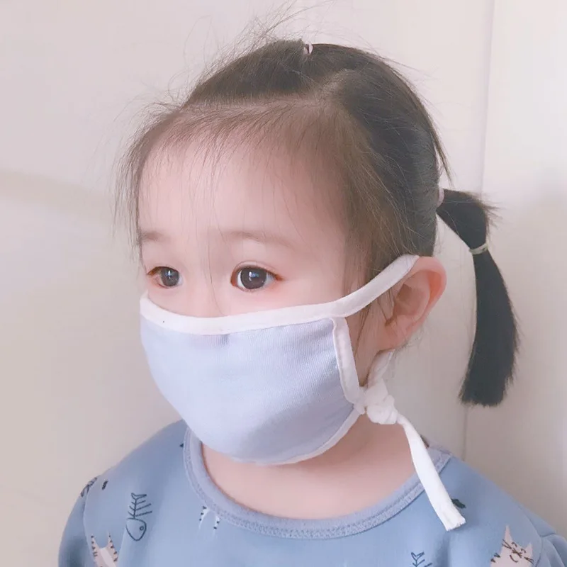 Детская многоразовая маска для рта хлопковая противозагрязняющая пыль