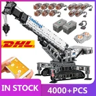 Грузовик с дистанционным управлением через приложение MOULD KING 17002, экскаватор LTM, техническая модель, строительные блоки для сборки детей, игрушки сделай сам, рождественские подарки