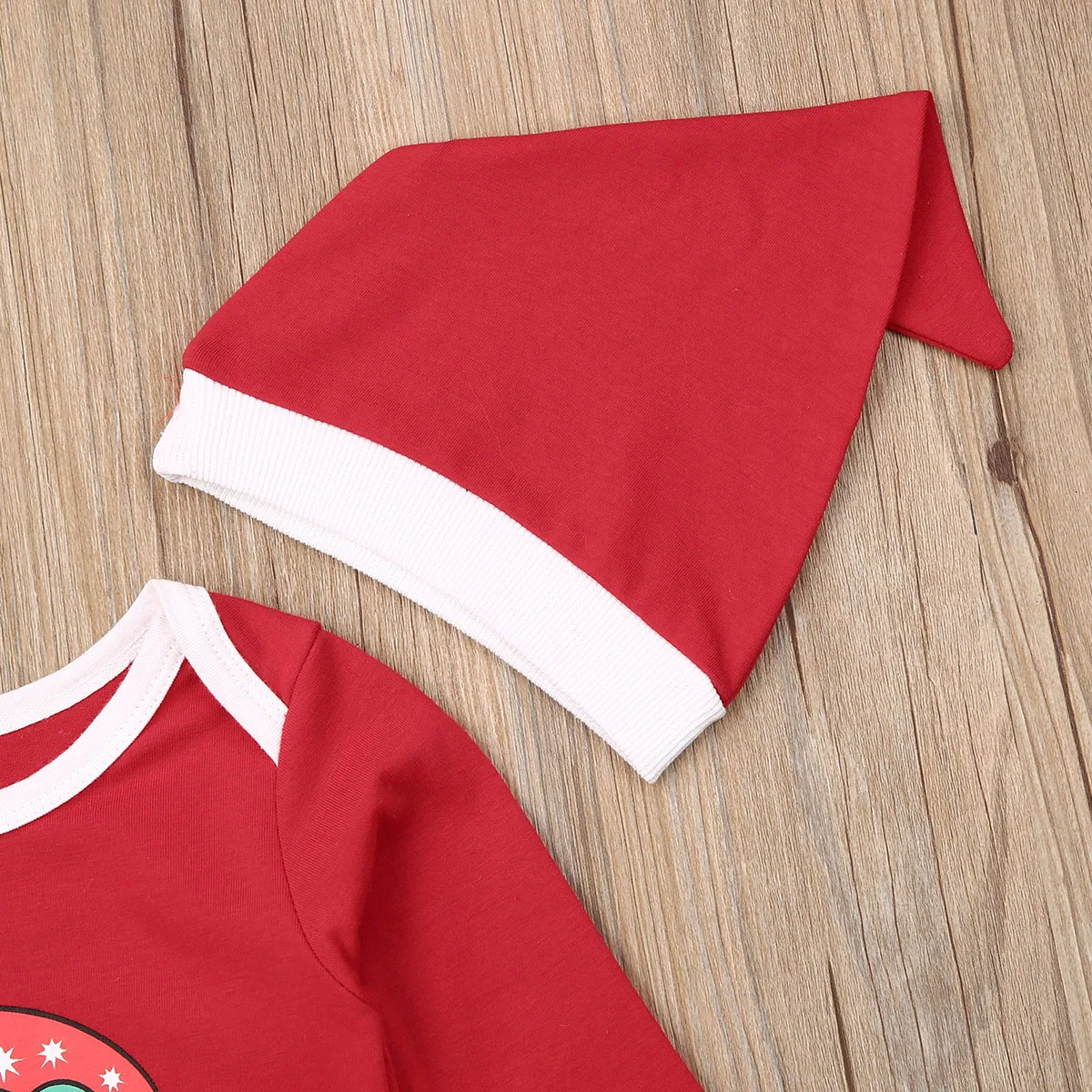 Emmababy Toddler Baby Girl Boy Christmas Romper Jumpsuit Hat Autumn Winter Outfit Clothes