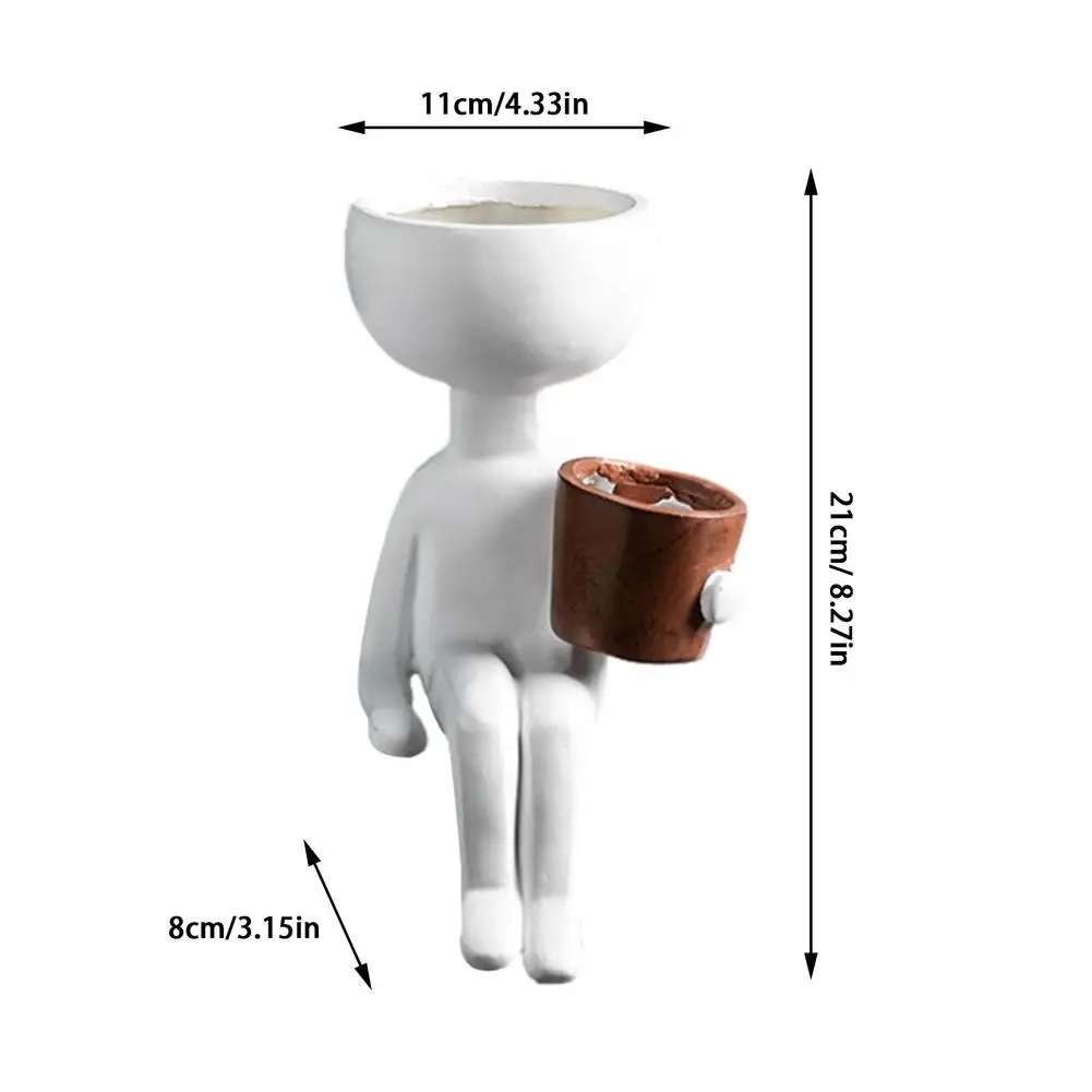 

Abstract Character Creative Flower Pot Ceramic Sculpture Vase Home Craft Decor Flower Pot Container Nordic Art Home Decoration
