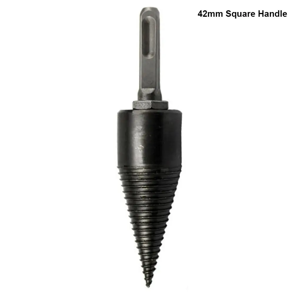 42mm Square Handle Высокая скорость Твист Дерево сверло сепаратор спиральный конус сплит отверстие проводник деревообрабатывающий инструмент XB 66 - Цвет: 42mm Square Handle