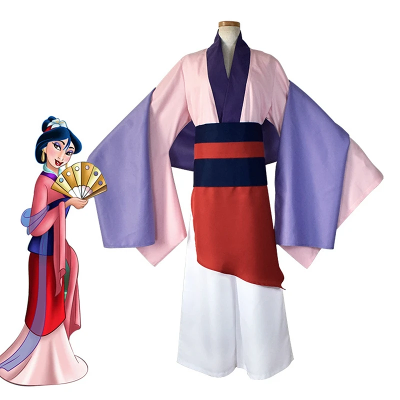 

Костюм принцессы Мулан для косплея Hua платье Мулан, длинное платье для детей и взрослых, костюм для косплея на Хэллоуин