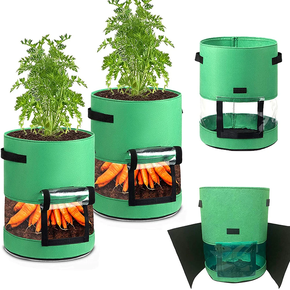 

Plant Pot Growing Bags Garden Vegetable Supplies Tomato Potato Carrot Grow Plant Transparent Bags Greenhouse Garden Tools D30