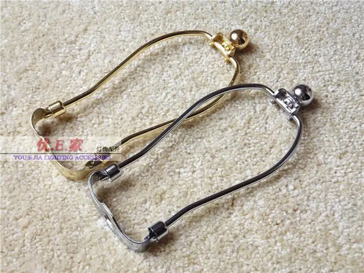 Комплект из 2-х предметов сверхпрочная золотистая/хромовая лампа-арфа Набор