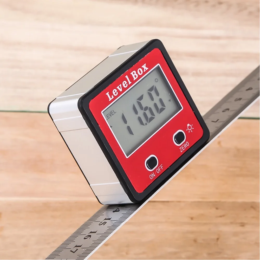 2-Key Digital Protractor Inclinometer Angle Finder Meter Gauge Electronic Level Box With Magnetic Base | Инструменты