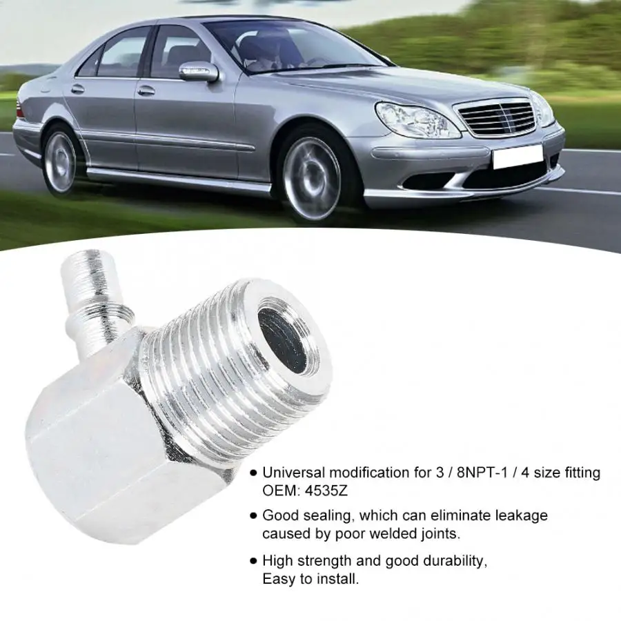 Intake Manifold Vacuum Fitting 90° 3/8NPT-1/4 Hose Nipple Car Modification 4535Z | Автомобили и мотоциклы