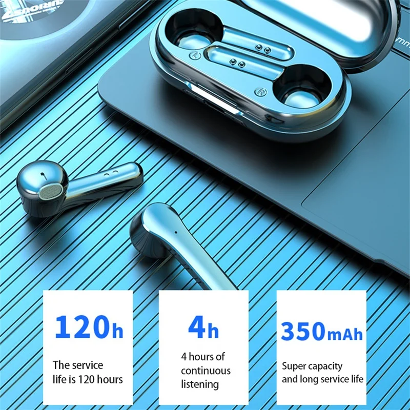

V5.0 Bluetooth Wireless Headphones Mic Sports Waterproof TWS Bluetooth Earphones Touch Control Wireless Headsets Earbuds Phone