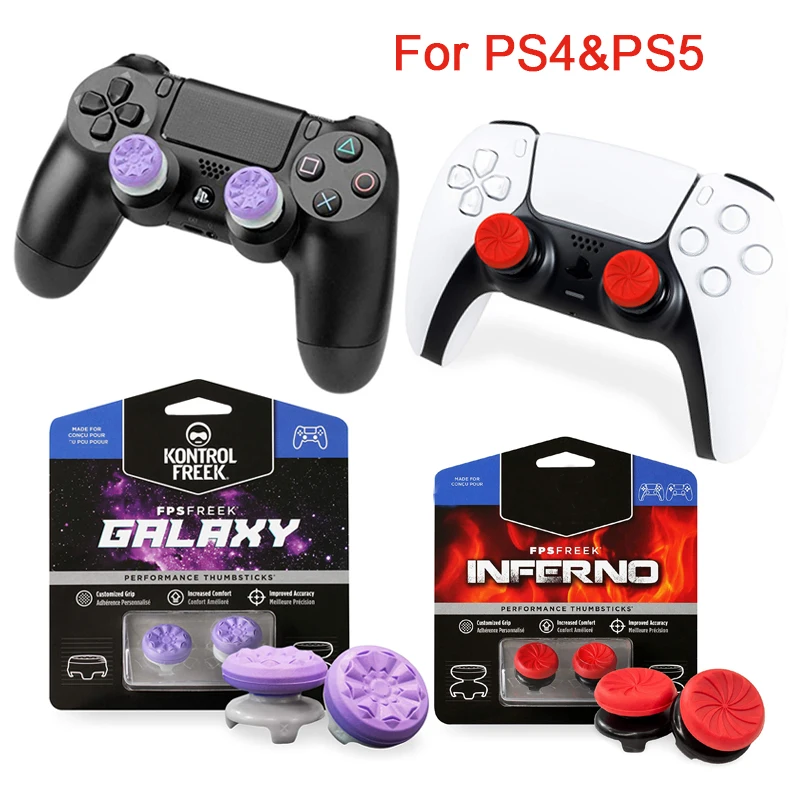 

For ps5 playstation 5 Thumb Grips for PS4 Controller FPS Joystick Cover Extenders Caps for PlayStation4 ps4 accessories