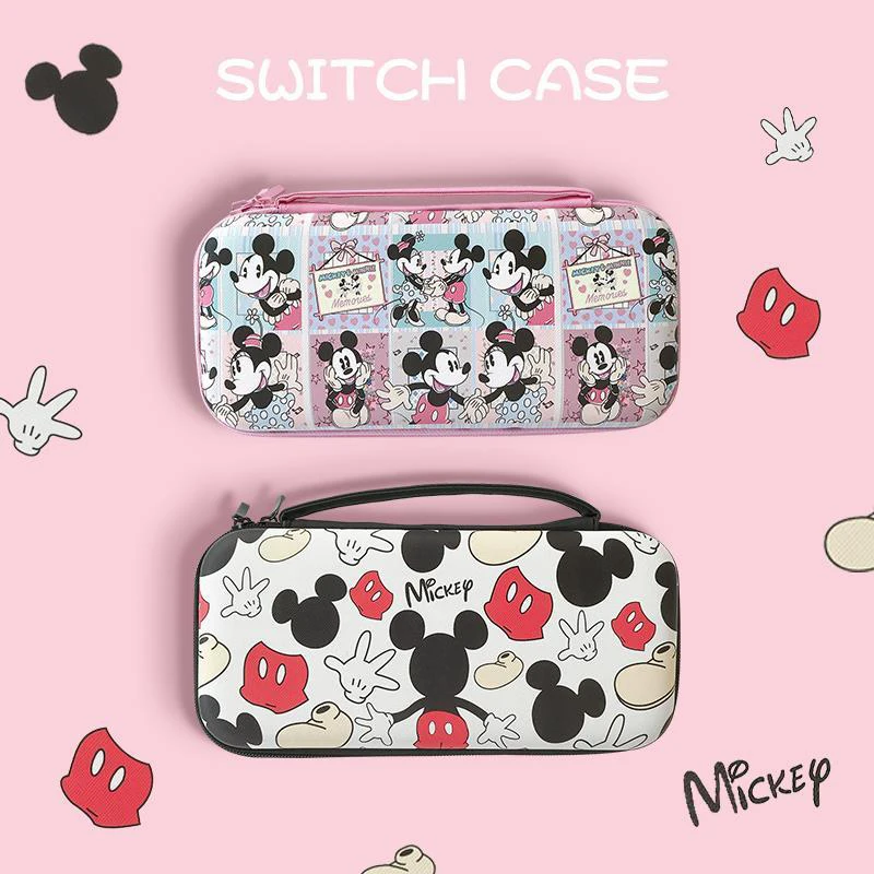 

Disney Mickey Minnie Storage Bag for Nintendo Switch Waterproof Protective Case for NS Console Portable Bag Game Accessories
