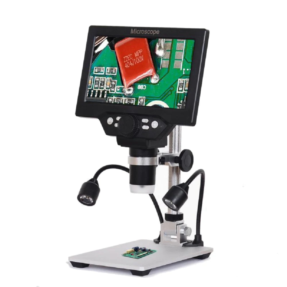 G1200 Digita Microscope 7&quot 12MP 1-1200X Digital Electronic Microscopio Trinocular Continuous Amplification Magnifier | Инструменты