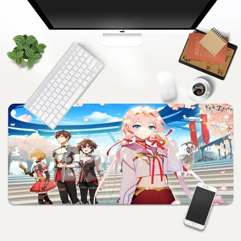 

Epic Seven anime girl Durable Rubber Mouse Mat Pad XL Large Gamer Keyboard PC Desk Mat Takuo Computer Tablet Mouse mat